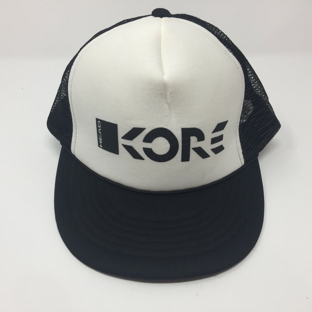 Head KORE Black And White Snapback‎ Rare Hat Cap by Cobra Vintage